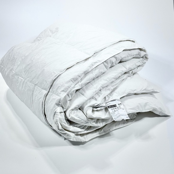 IKEA Bedding Ikea Down Feather Duvet Fjallarnika Medium Weight Blanket Insert Queen 86 X 86